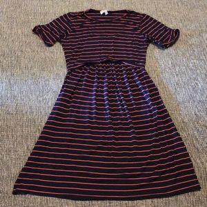 Envie de Fraise- Maternity Stripe Shift Dress